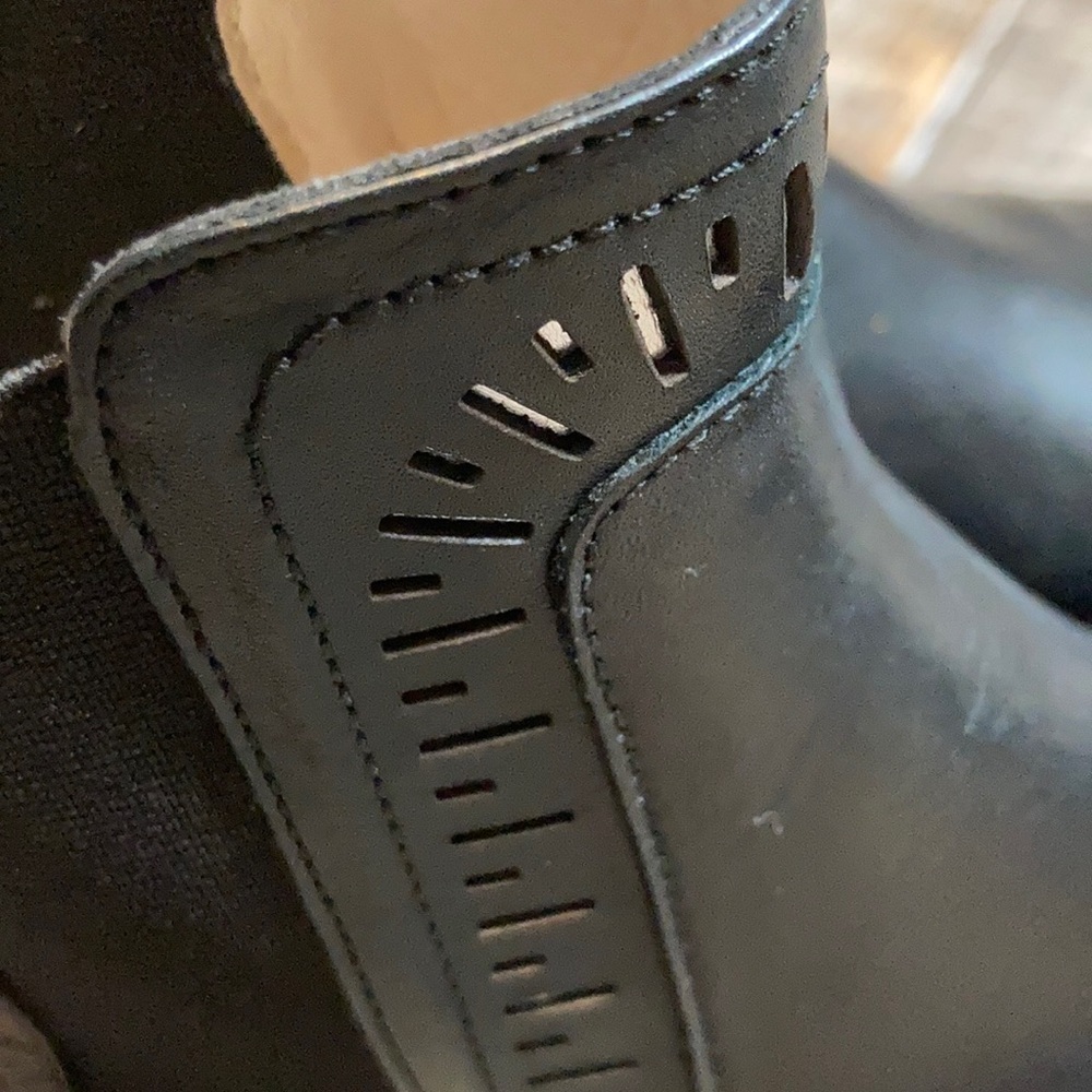 Mellow Yellow Paris black leather ankle boots. 37 - Picture 2 of 5